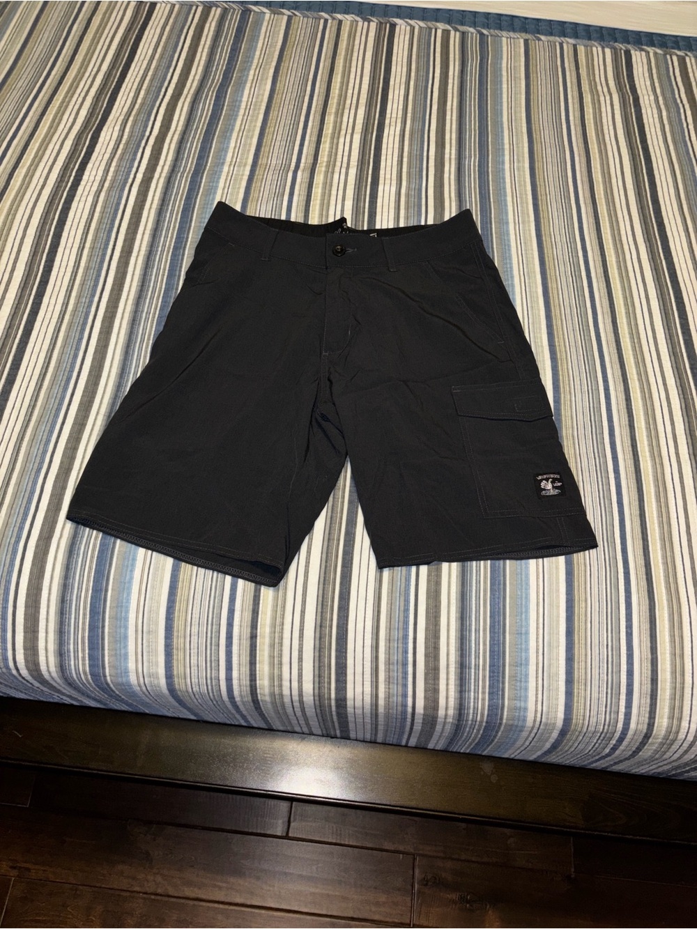 Vans Black Swim Shorts with Vanphibian Patch size 32
